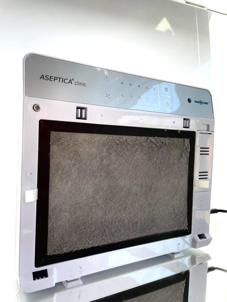 Efekty pracy oczyszczacza aseptica